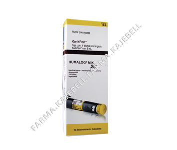 HUMALOG MIX 25 KWIK 100 UI/Ml. C/1 Jeringa Pluma Precargada 3 Ml