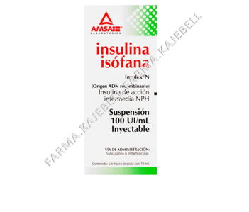 INSULINA ISOFANA 100 UI/1 Ml. C/1 Frasco Ampula 10 Ml