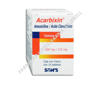 ACARBIXIN 500/125 Mg. C/10 Tabletas